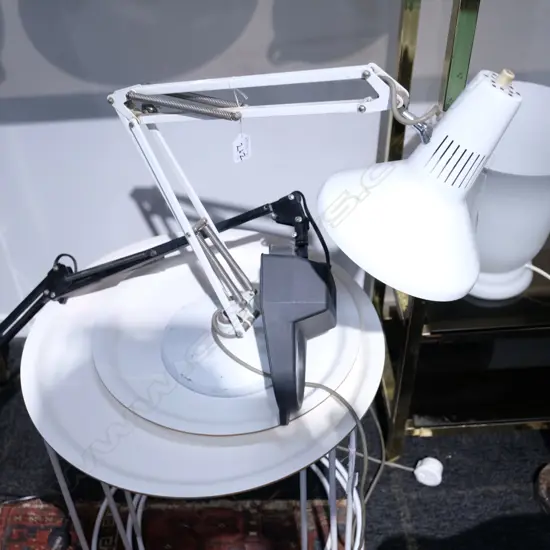 WHITE ANGLEPOISE SUPERLUX LAMP (SWITCH AF) AND OTHER