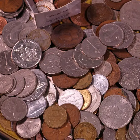 LOT OF ASST WORLD COINS