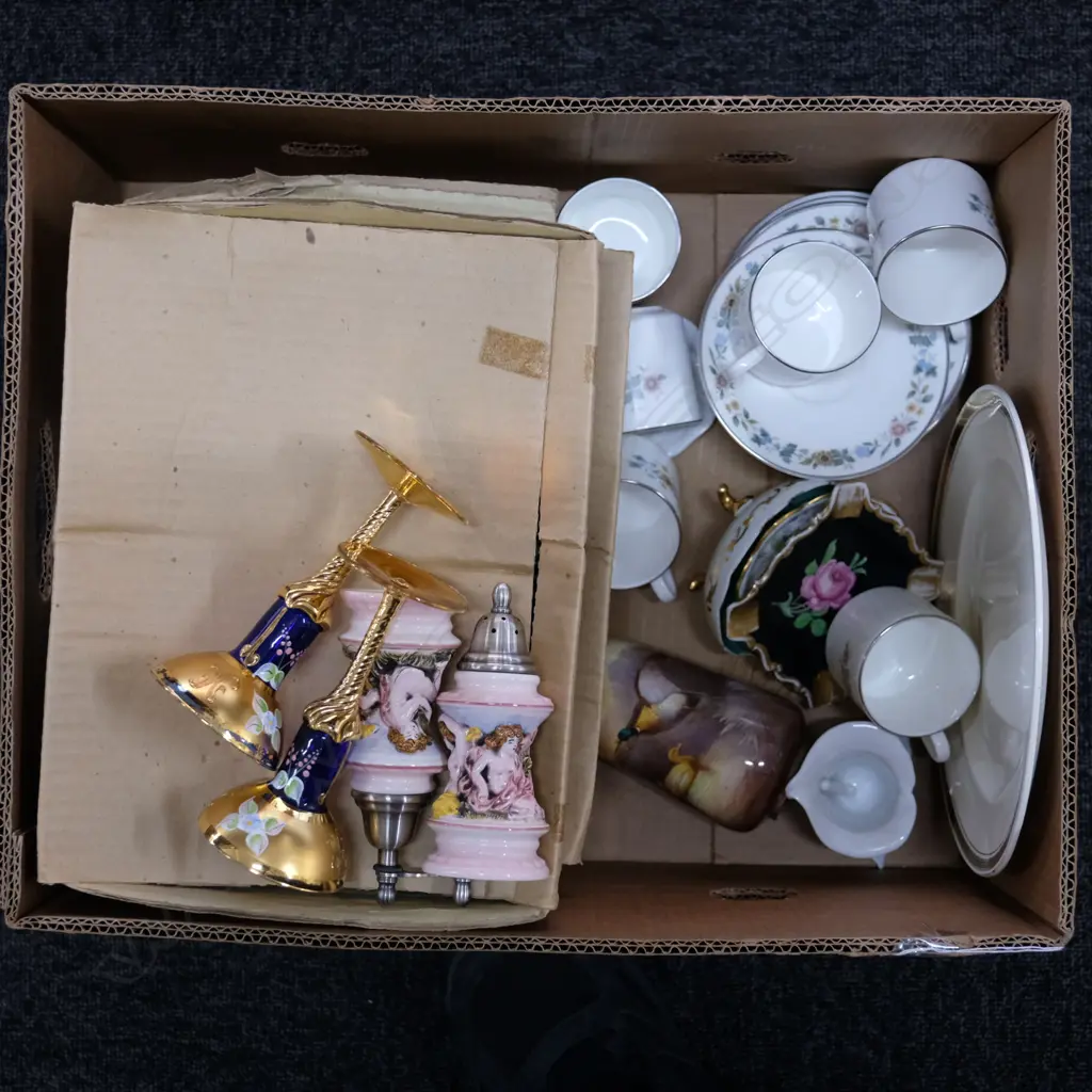 BOX ASST SERVING DISHES / VENETIAN GLASS ETC Image 1++