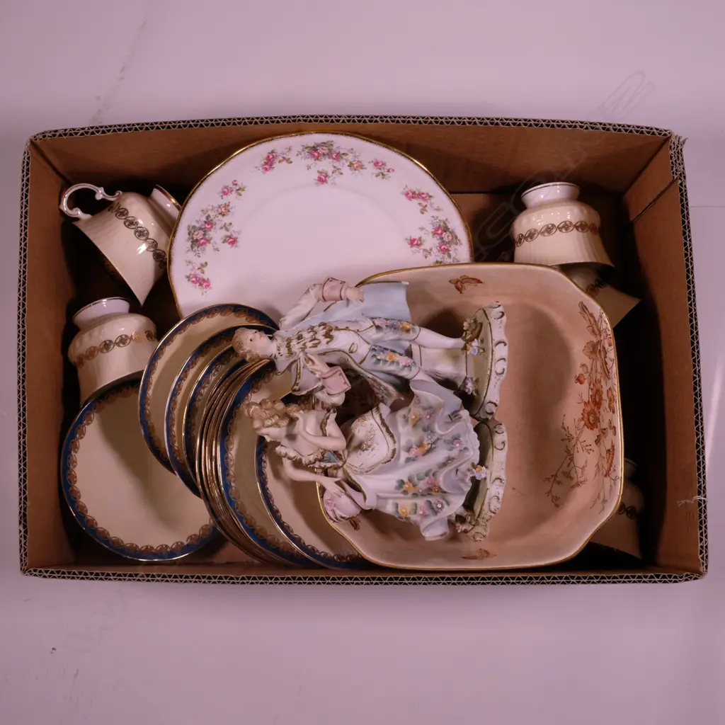 ASST LOT ELIZBETHAN PART TEA SET+ASST CHINA,FIGURES ETC Image 1++