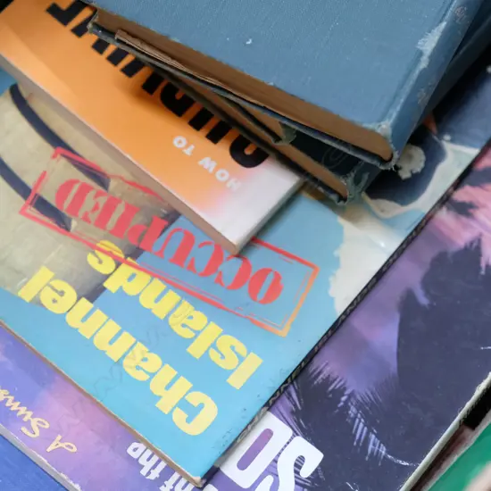 BOX OF ASST BOOKS CHANNEL ISLANDS ETC