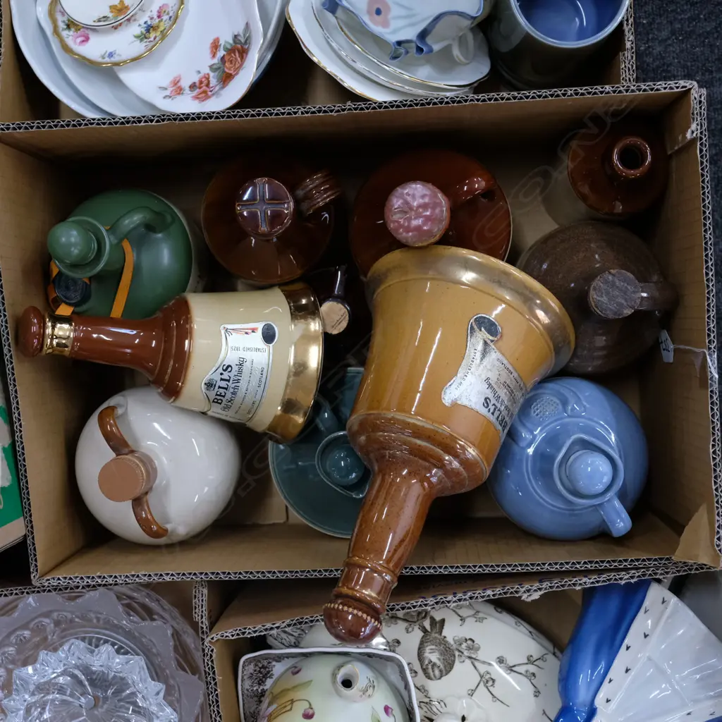 LOT ASST WHISKEY DECANTERS ETC Image 1++