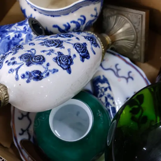 BOX ASST CHINA GLASSWARE ETC