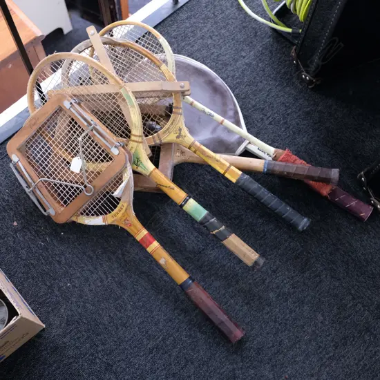 6 ASST VINTAGE RACQUETS