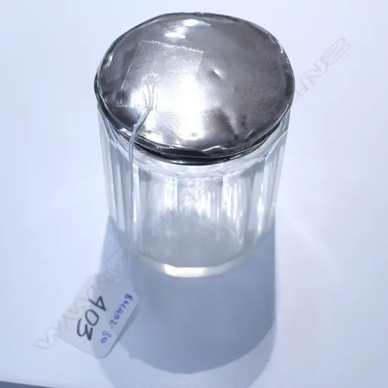 STERLING TOPPED GLASS VANITY BOTTLE H. 85MM