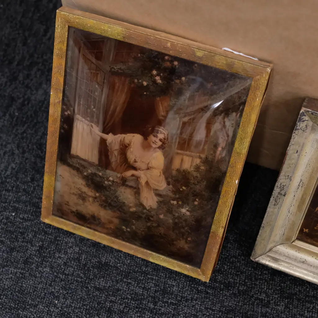 VICTORIAN CRYSTOLEUM - WOMAN AT WINDOW Image 1++