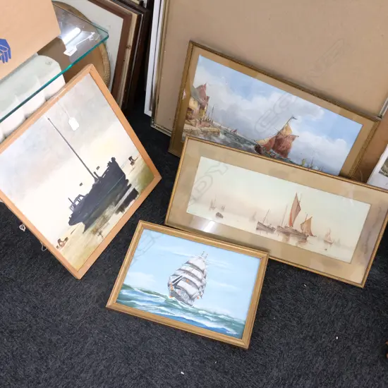 4 FRAMED NAUTICAL PAINTINGS