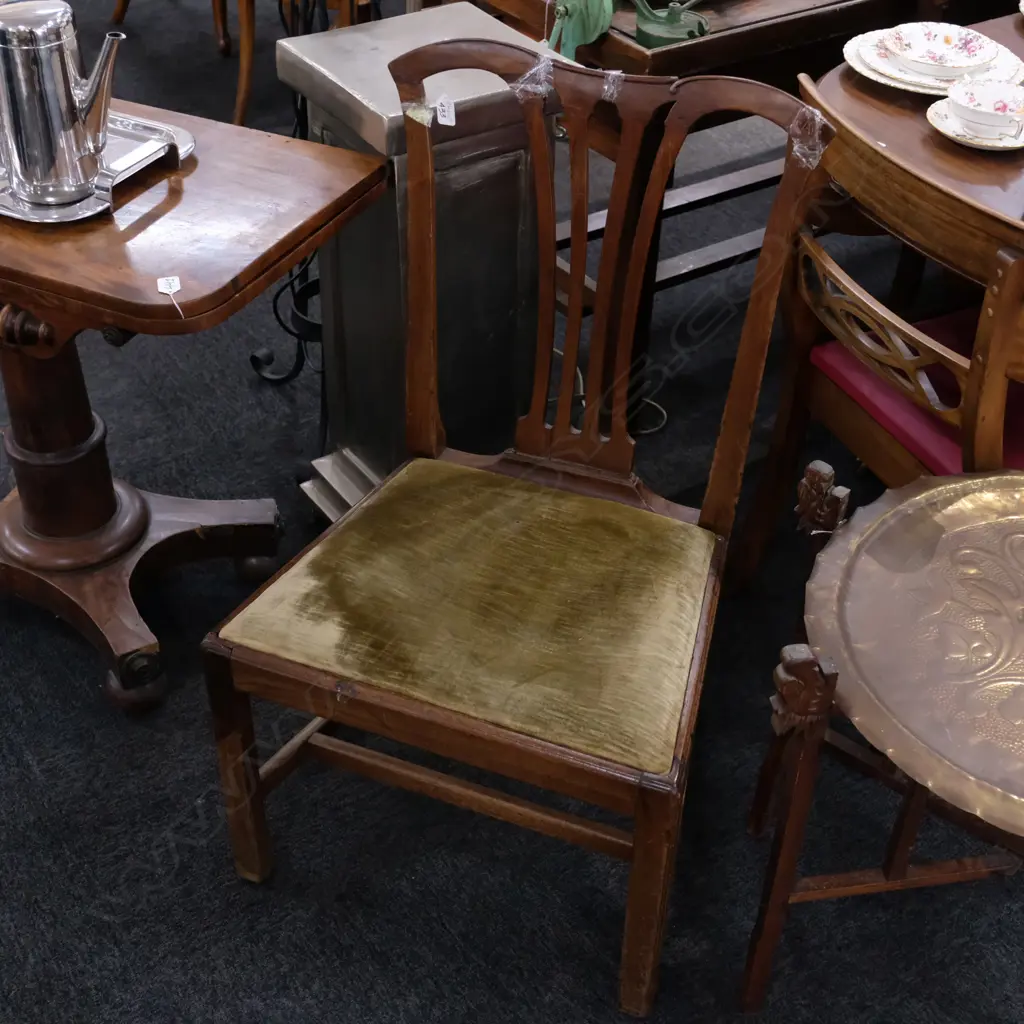 GEORGIAN MAHOGANY HEPPLEWHITE STYLE CHAIR Image 1++