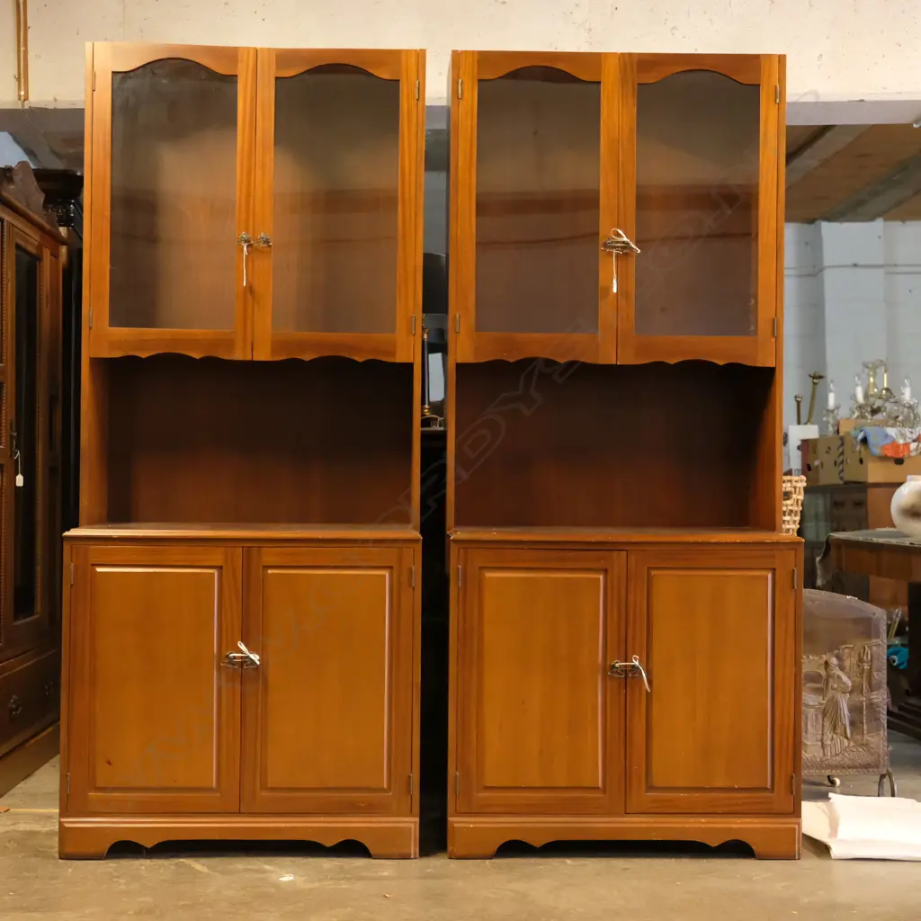 PR STANDING MAHOGANY DISPLAY CABINETS W. 910MM D. 570MM X H. 2130MM Image 1++