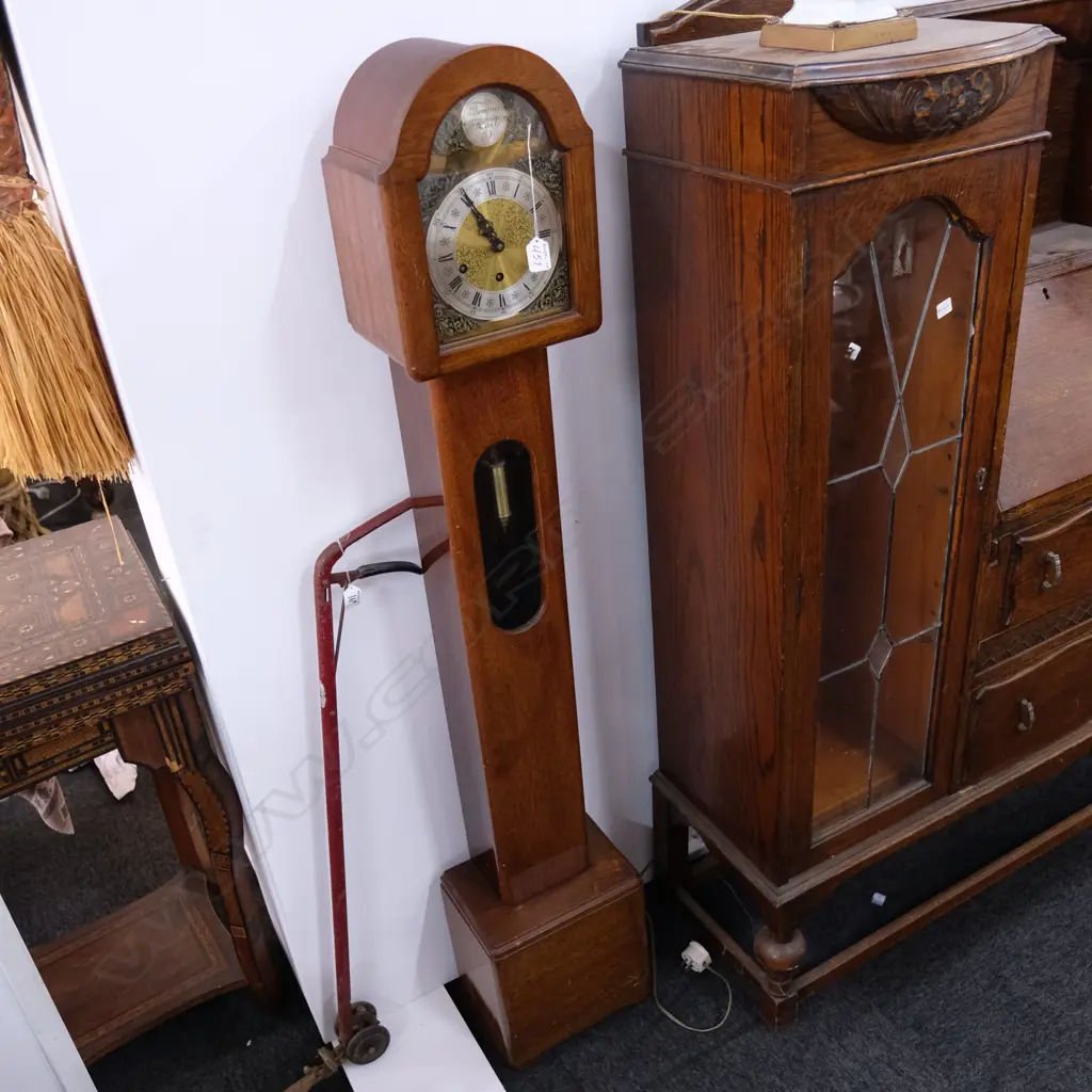 MAHOGANY GRANDMOTHER CLOCK H. 1525MM Image 1++