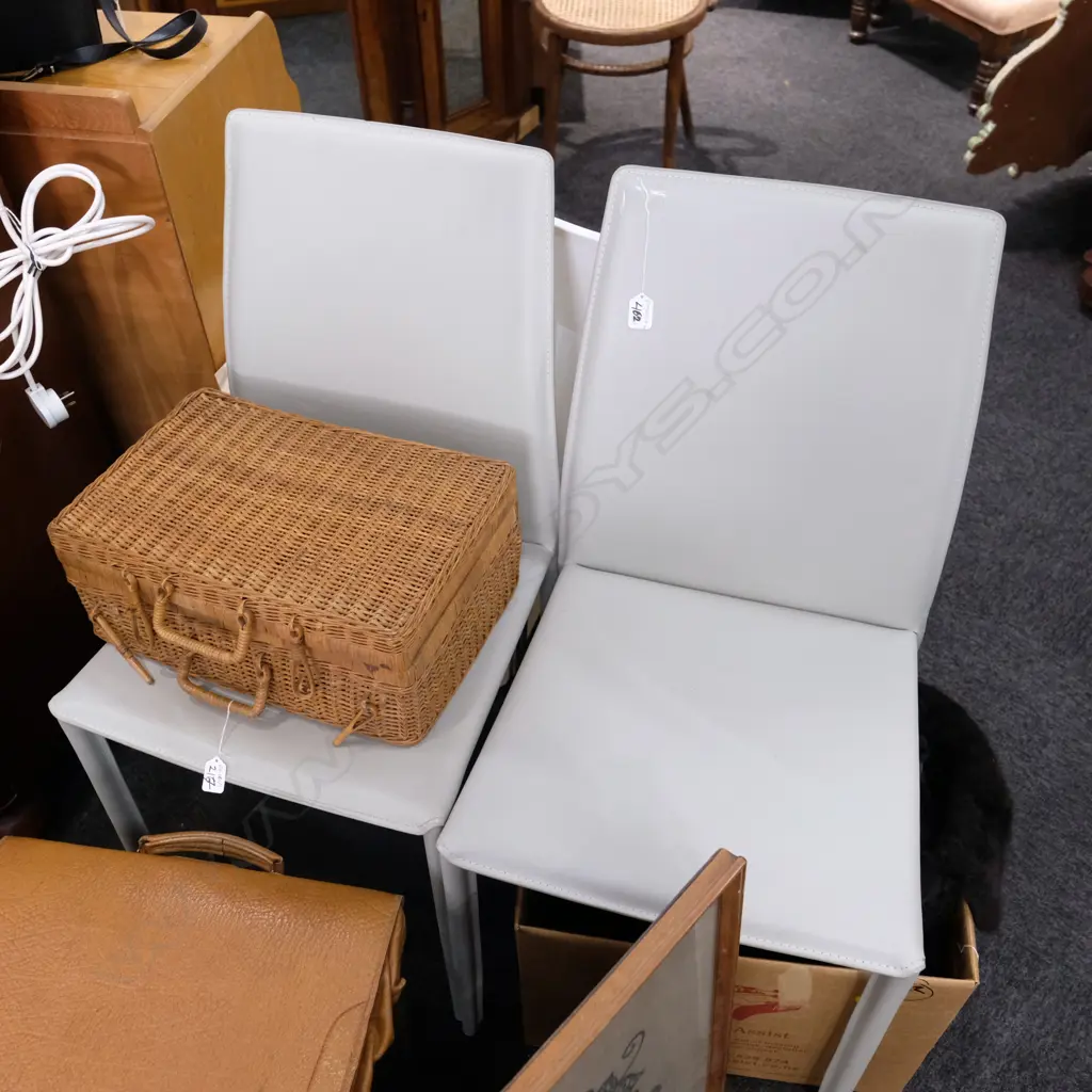 PR LEATHER UPHOLSTERED DINING CHAIRS Image 1++