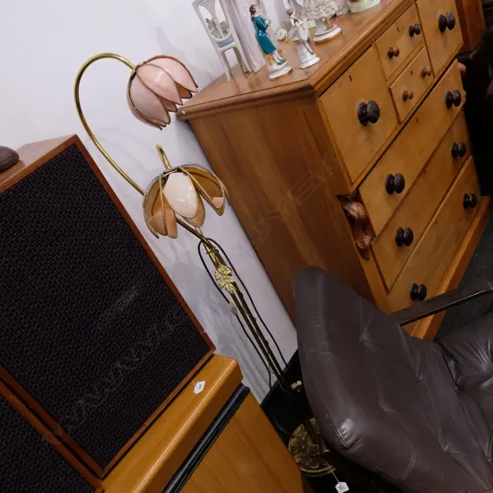 NOUVEAU STYLE BRASS STANDARD LAMP H. 1560MM 