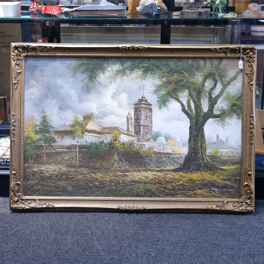 LARGE SIGNED CONTINENTAL OIP PAINTING (HENFOLD?) Image 1++