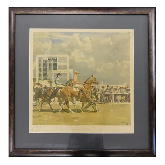 EARLY PRINT, 'GOING OUT AT  EPSOM', 465 X 480MM