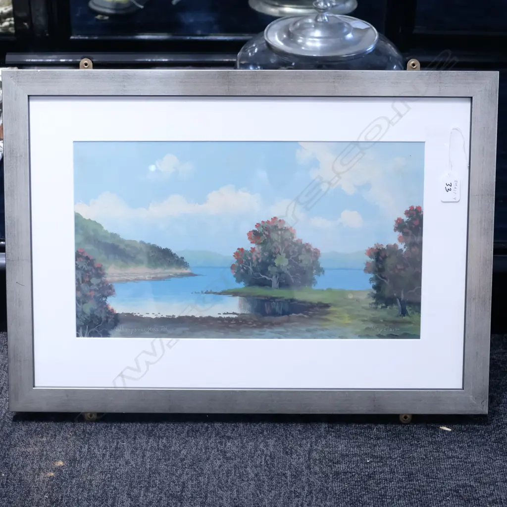 J.R. MAYCLAIR ‘WHANGERAI HILLS RD’ OIL ON BOARD Image 1++