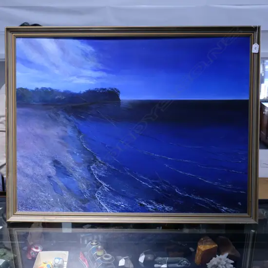 COASTAL PAINTING; RICHARD SLESSOR. 1978; + ONE OTHER PICTURE