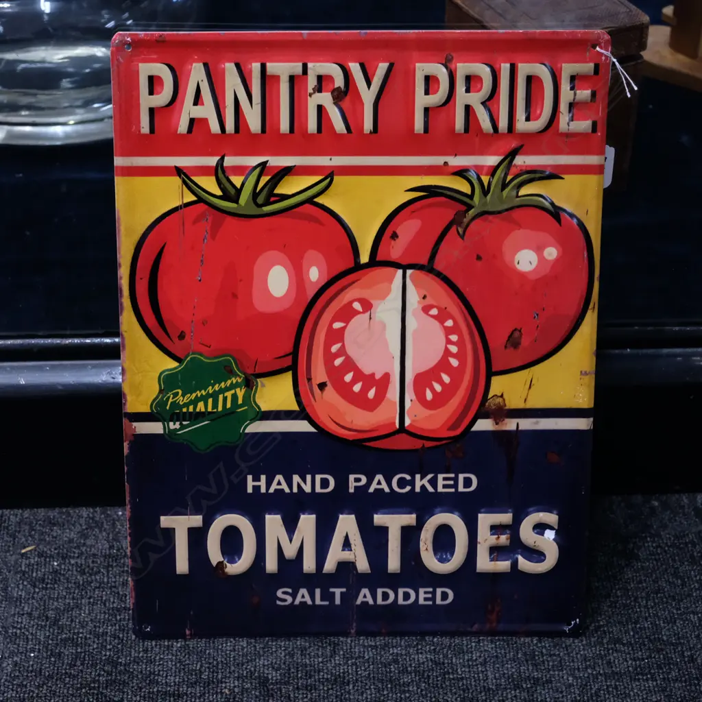 PANTRY PRIDE TIN SIGN OLD STYLE H. 400MM W. 300MM Image 1++