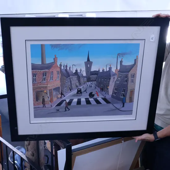 JOHN WILSON GICLEE PRINT THE CORNER SHOP ED.195 2006 - FRAME H. 760MM W. 900MM