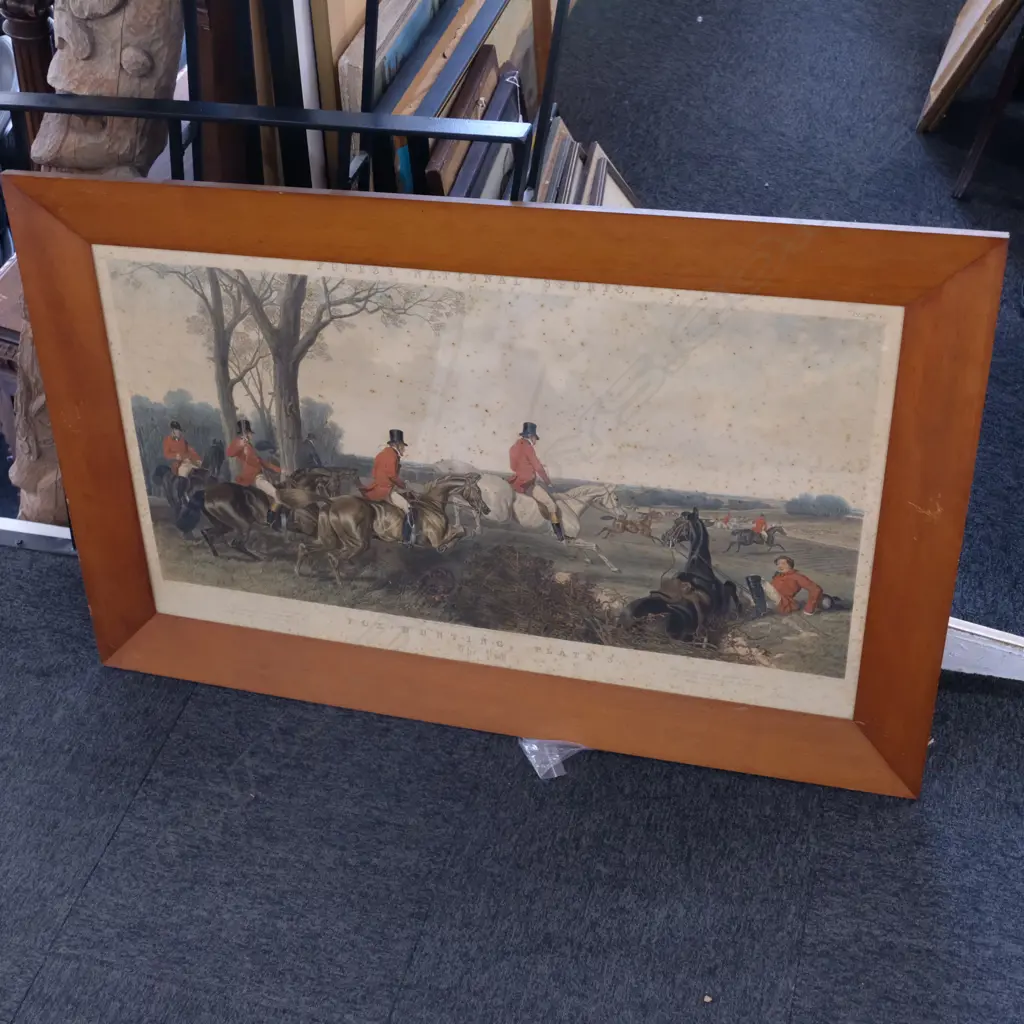 3 LARGE FRAMED HUNTING PRINTS 1310 X 820 MM Image 1++