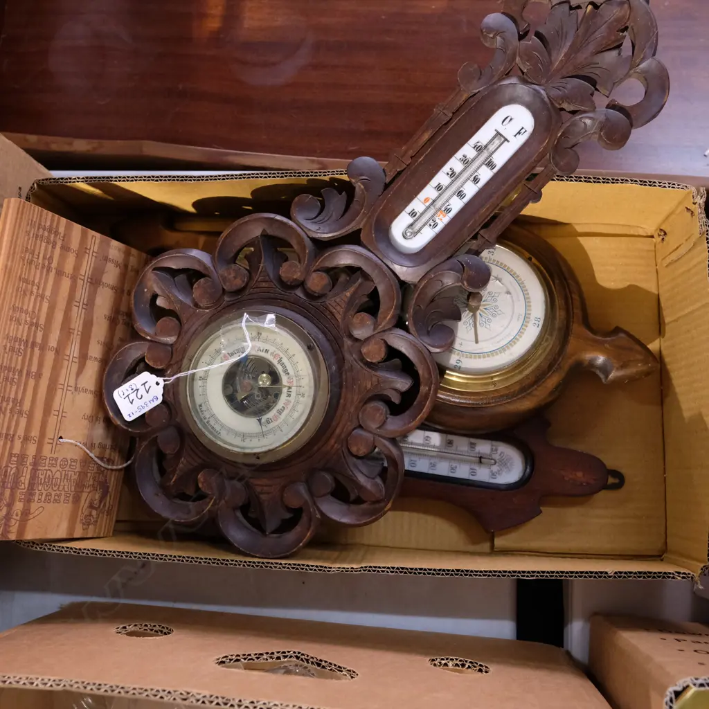 3 BAROMETERS AND 1 OTHER. LARGEST 430MM Image 1++