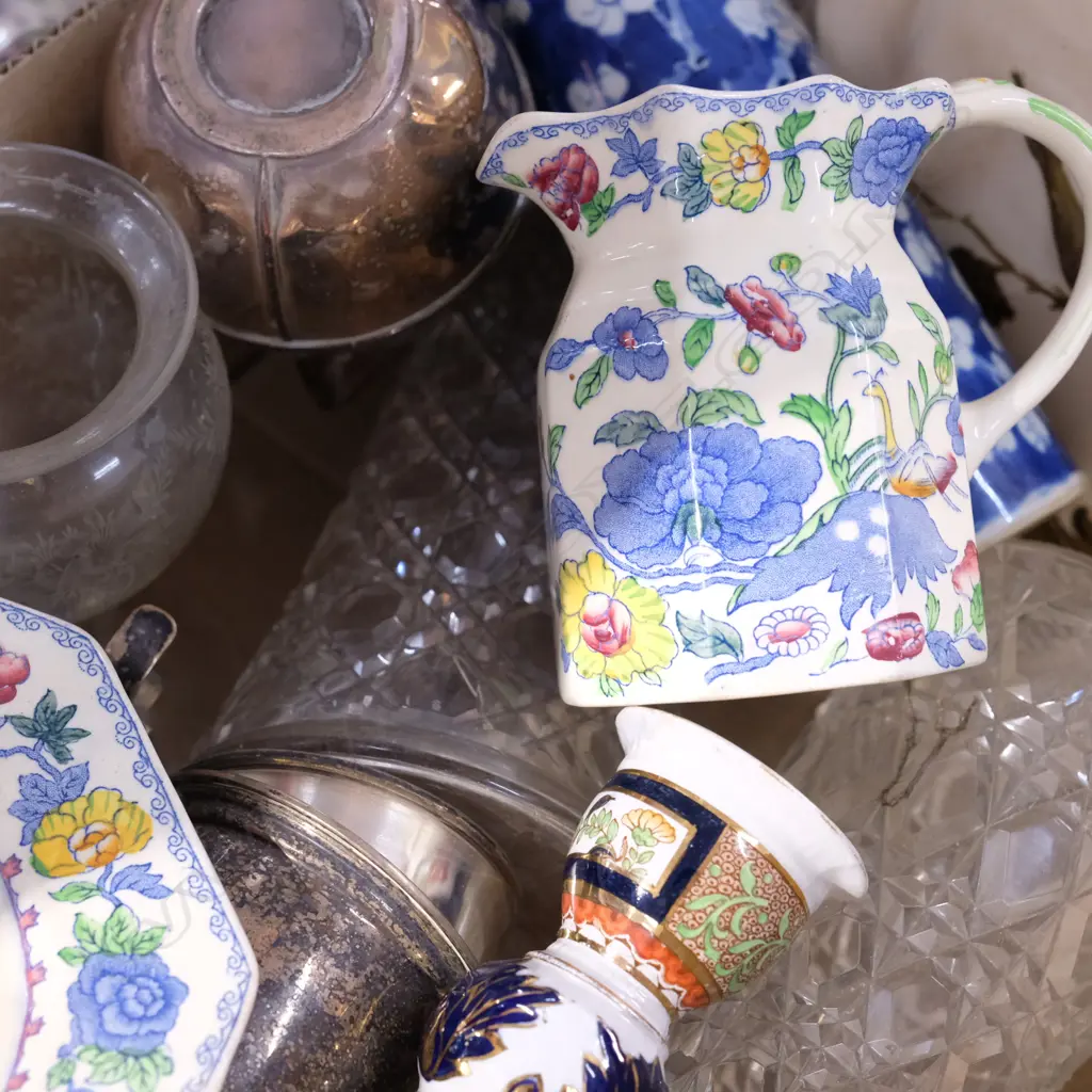 LOT ASST CHINA/MASONS/CRYSTAL ETC Image 1++