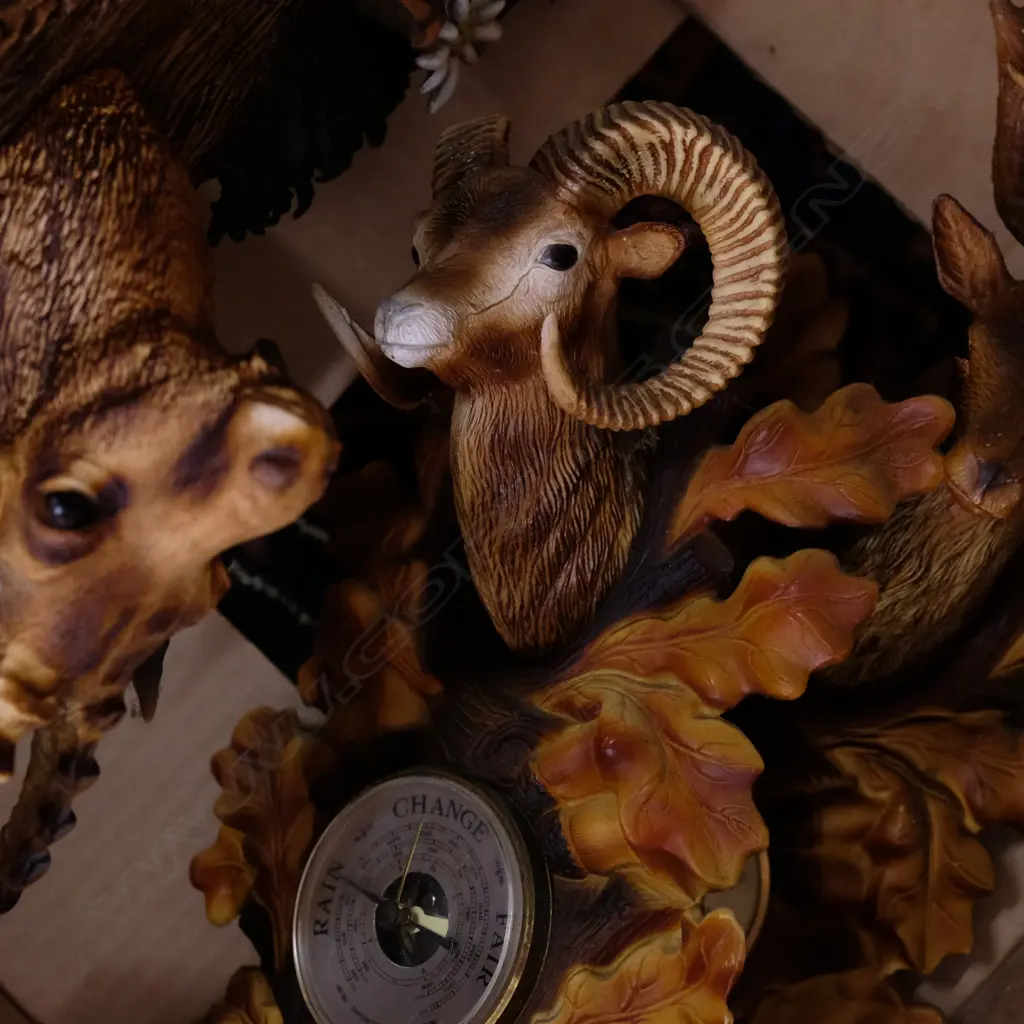 3 REPRODUCTION BAROMETERS DEER ETC. H. 470MM Image 1++