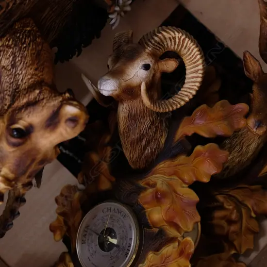 3 REPRODUCTION BAROMETERS DEER ETC. H. 470MM