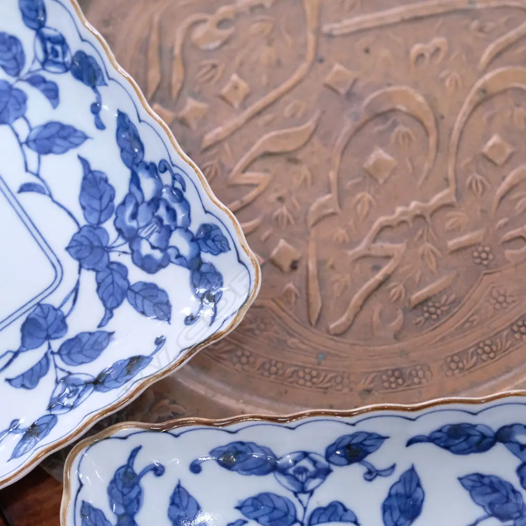 EASTERN COPPER PLATE+2 CHINESE PLATES Image 1++