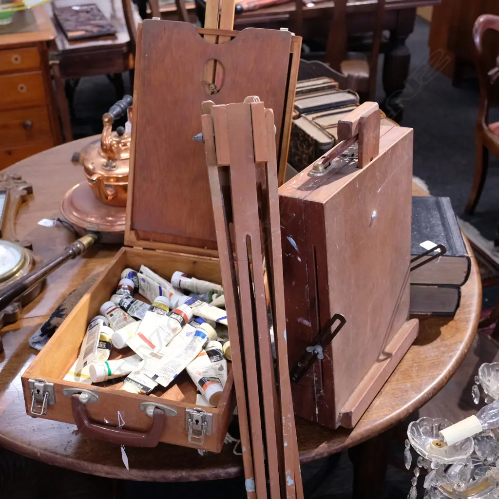 2 ARTIST BOXES + EASEL Image 1++