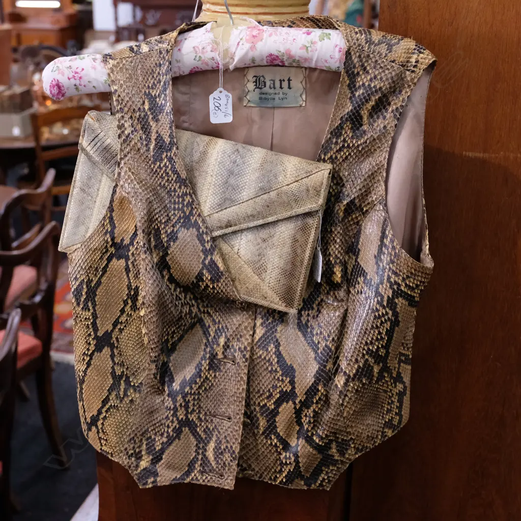 SNAKE SKIN VEST BY BIBYLIE LYN + BAG Image 1++