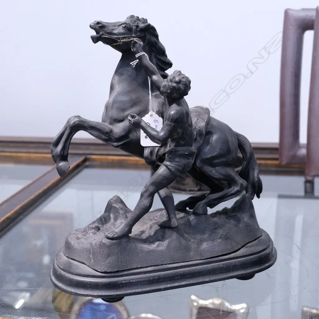SPELTER MARLEY HORSE SCULPTURE  280 MM Image 1++