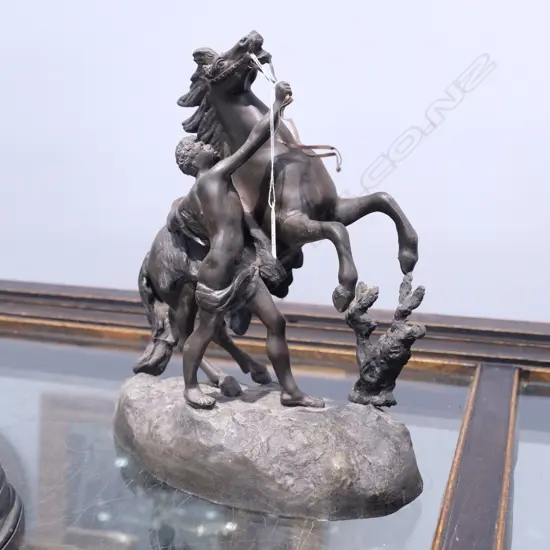 SPELTER MARLEY HORSE SCULPTURE  300 MM