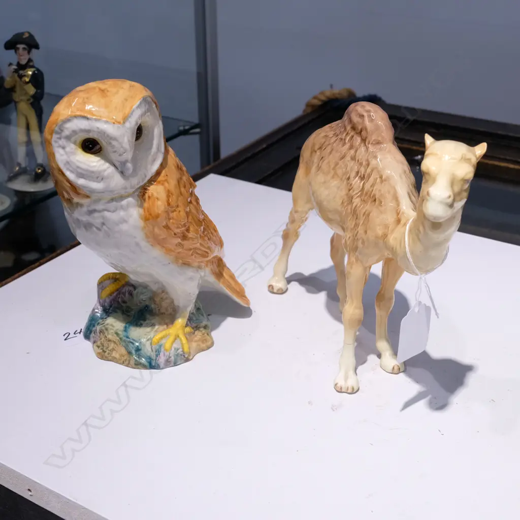 BESWICK OWL AND CAMEL, A.F.CAMEL. Image 1++