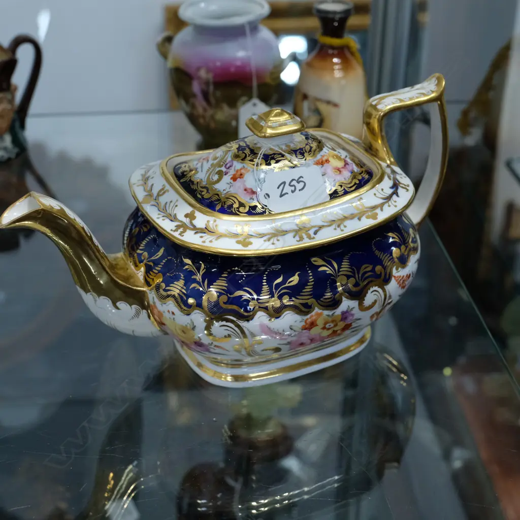 EARLY 19THC COALPORT IMARI TEAPOT CRACKED Image 1++