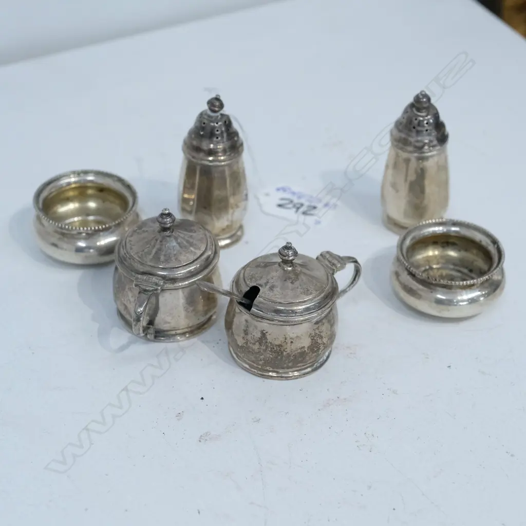 6 SILVER CONDIMENTS: 155 GMS OF SILVER Image 1++