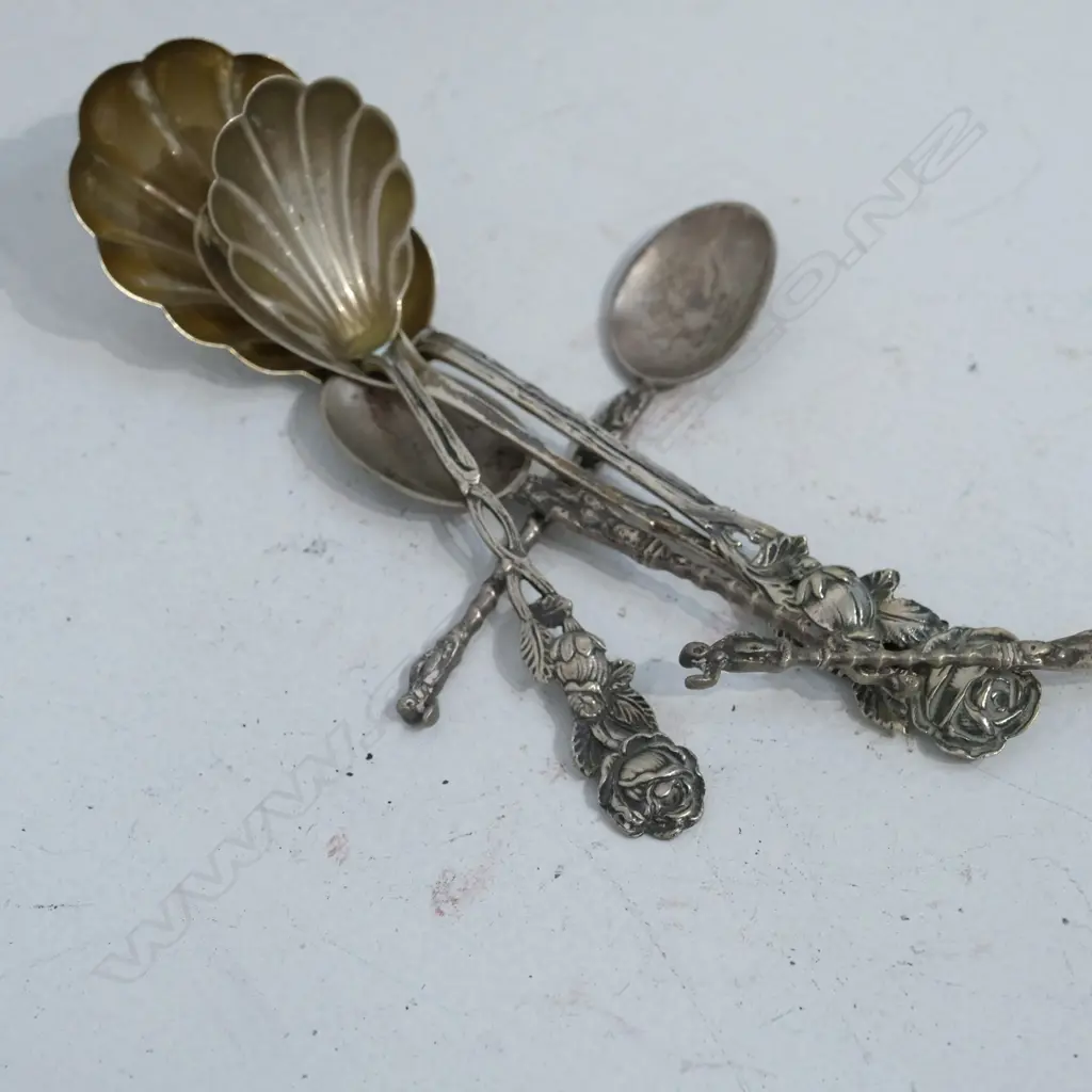 BAG SIX CONTINENTAL SILVER SPOONS Image 1++