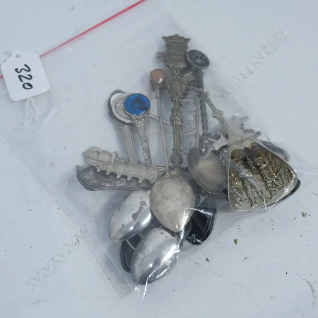 BAG 15 VINTAGE WORLD COLLECTORS SPOONS Image 1++
