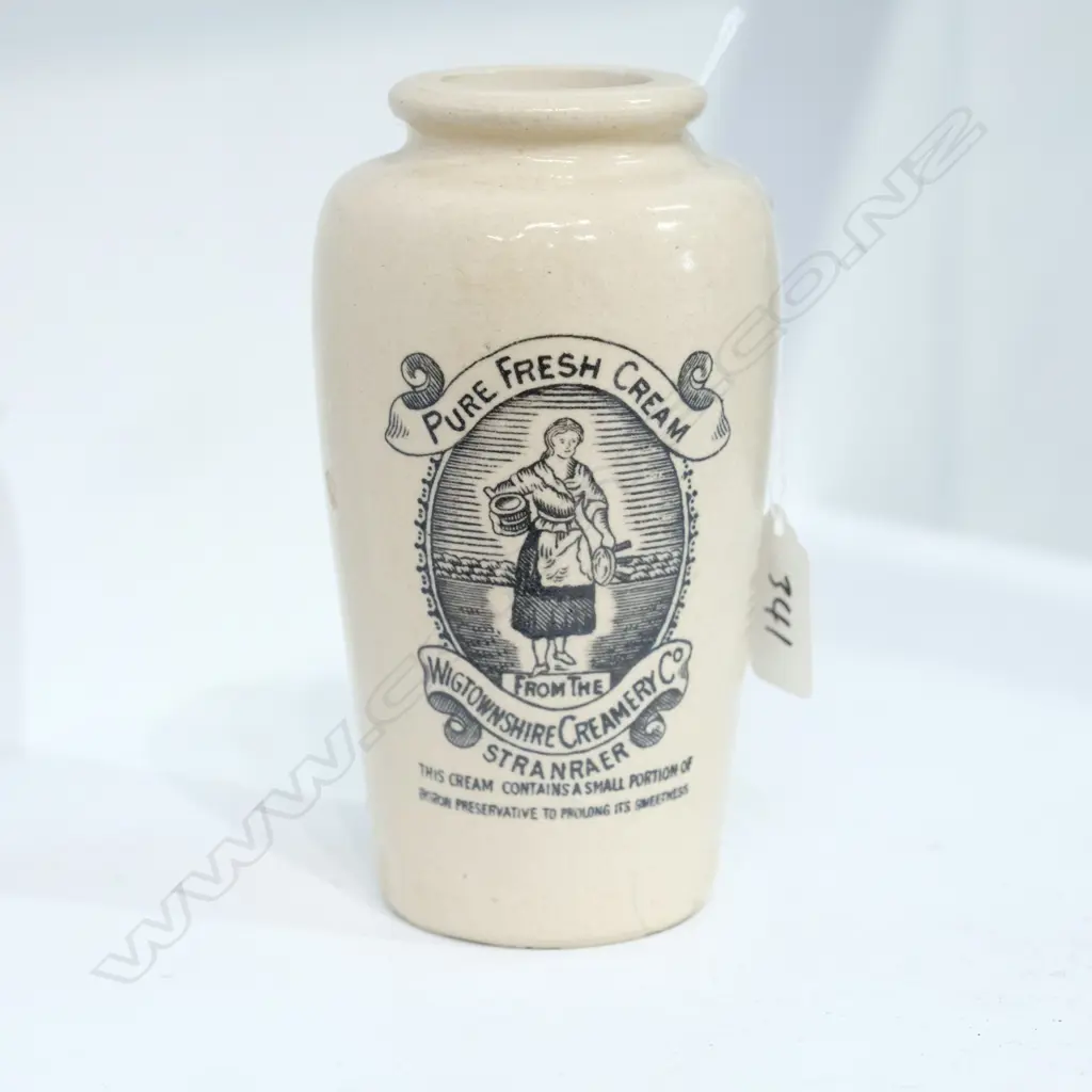 LARGE EDWARDIAN CREAM POT (CRACK TO BASE) H.160MM Image 1++