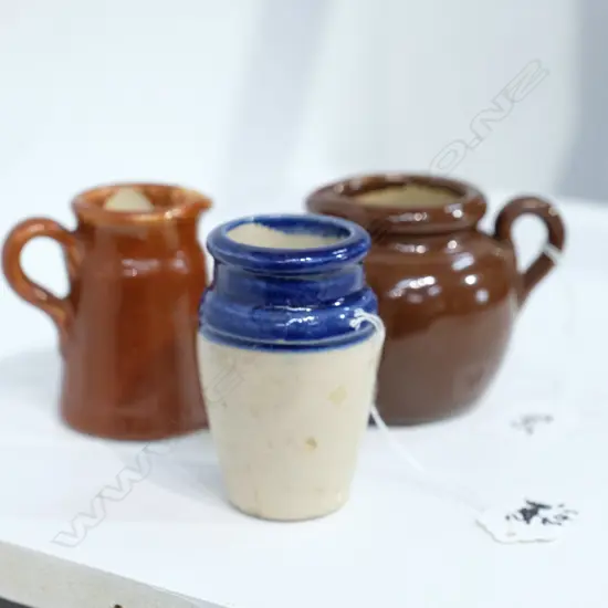 EDWARDIAN POTTERY CREAMPOT & TWO JUGS