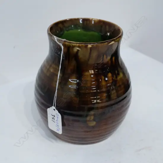 CROWN LYNN TRICKLE GLAZE VASE H 150MM