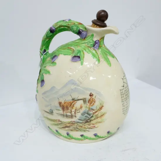 CROWN DEVON MUSICAL JUG PLAYING AULD LANG SYNE