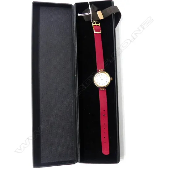 LADIES C1920'S 9CT ROSE GOLD WRIST WATCH WORKING