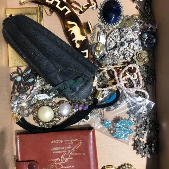LOT ASST COSTUME JEWELLERY + NZ WALLET