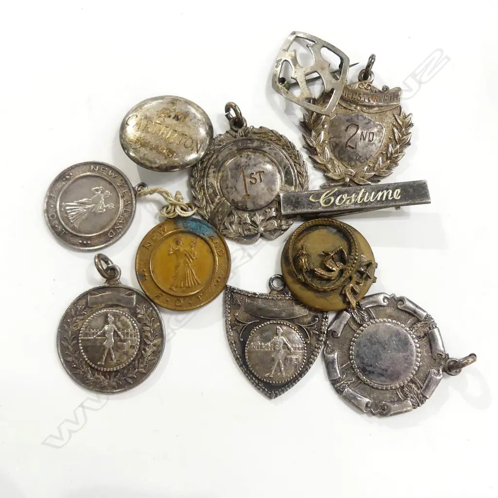 12 VARIOUS MEDALLIONS ETC. DANCING, MARCHING ETC Image 1++