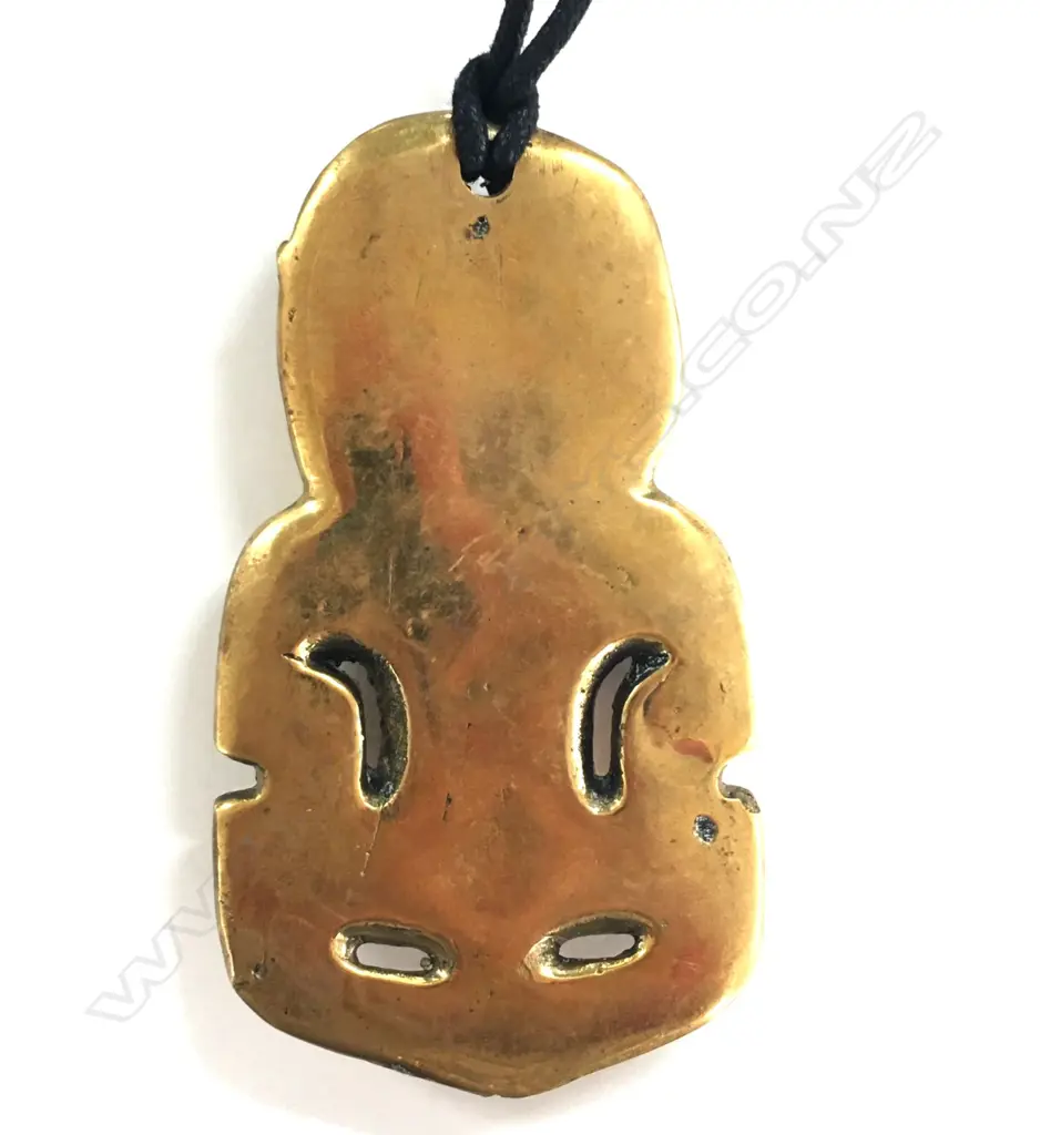 LG BRONZE HEI TIKI PENDANT ON CORD, H. 120MM Image 1++