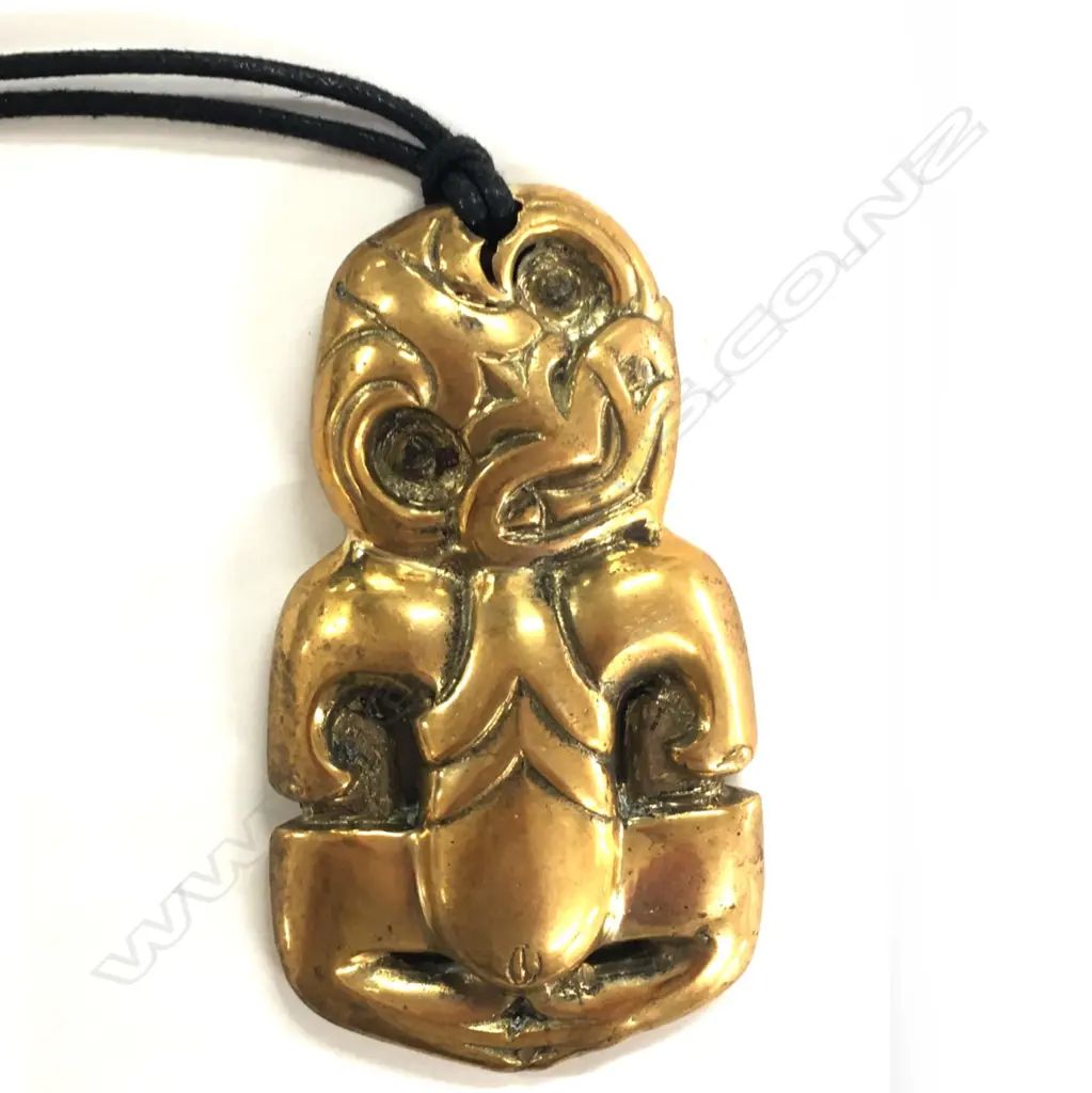 LG BRONZE HEI TIKI PENDANT ON CORD, H. 120MM Image 1++