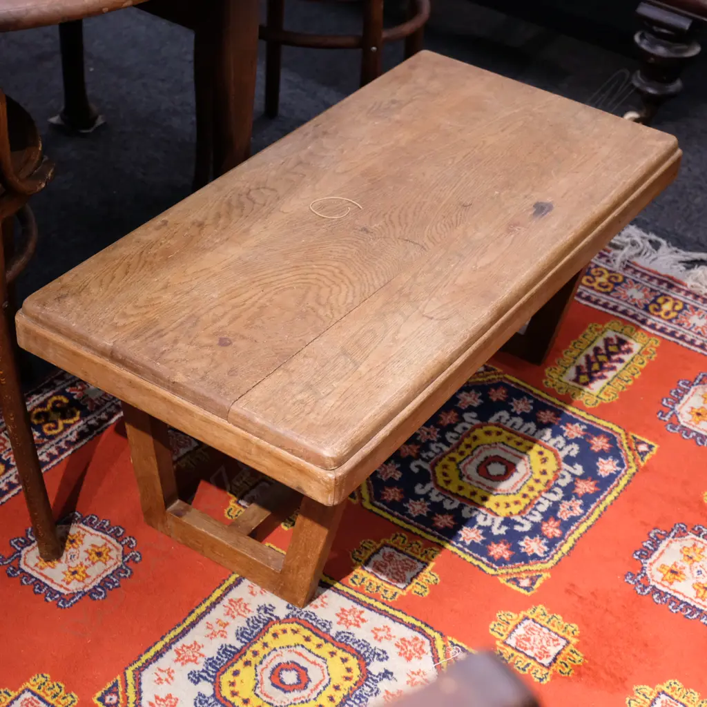 MID CENTURY NZ COFFEE TABLE OAK - FOWLER DRUMMOND & WADDELL Image 1++