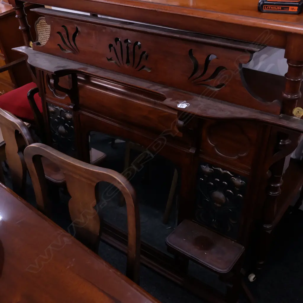 ART NOUVEAU OVERMANTEL MIRROR Image 1++