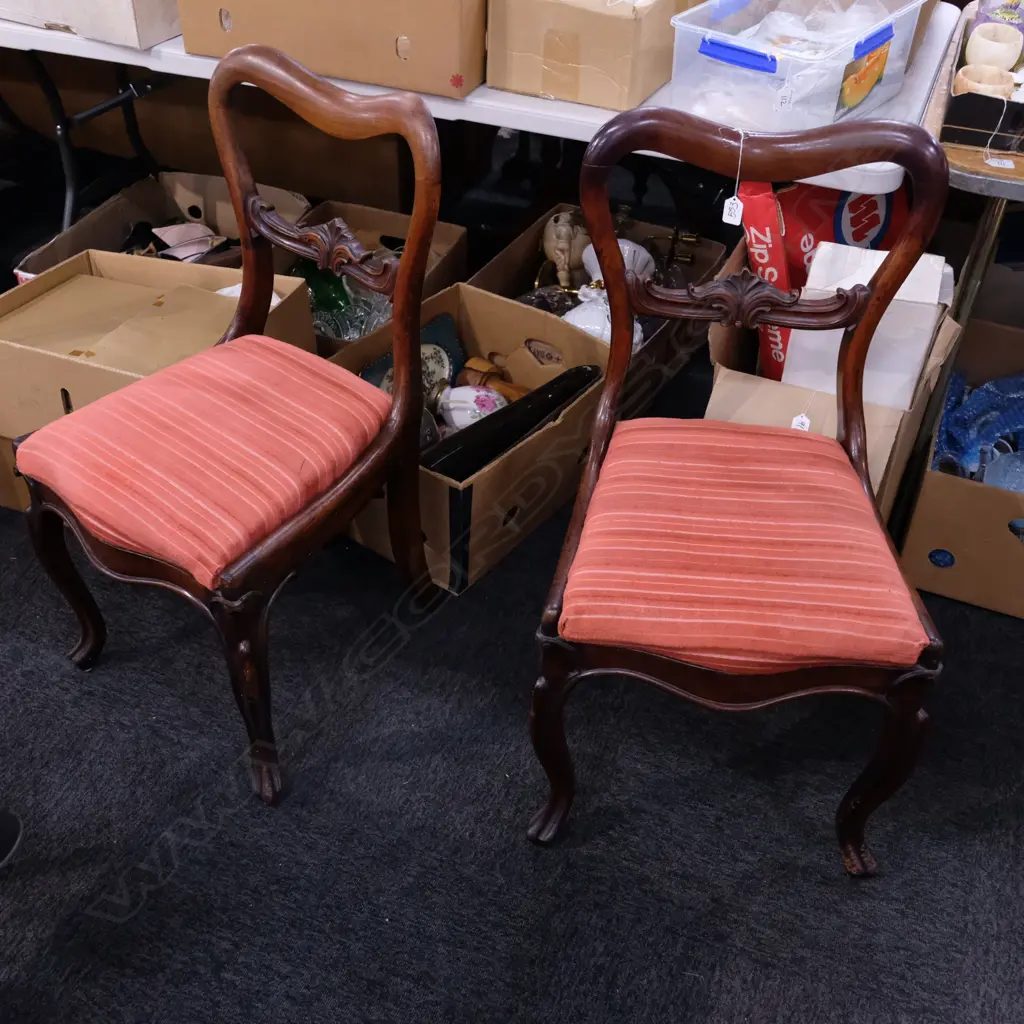 2 19THC SADDLE BACK CHAIRS Image 1++