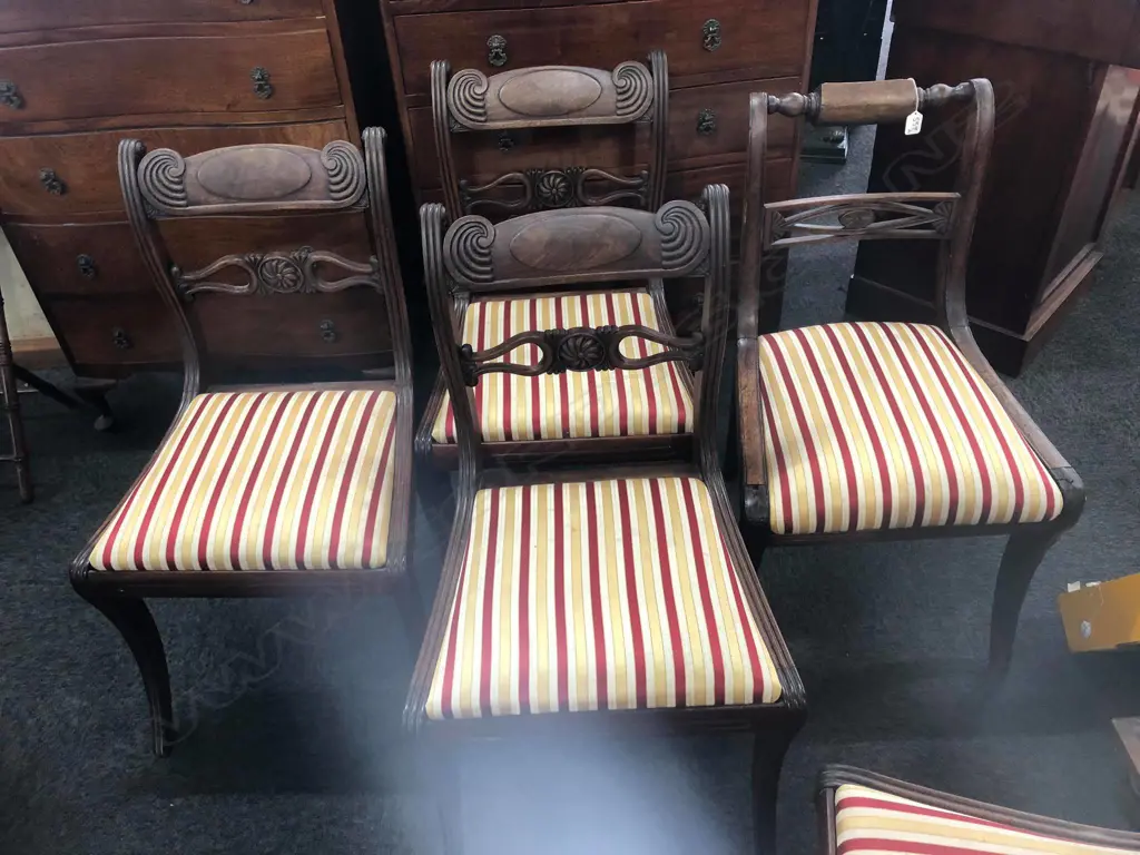 FOUR REGENCY DINING CHAIRS Image 1++
